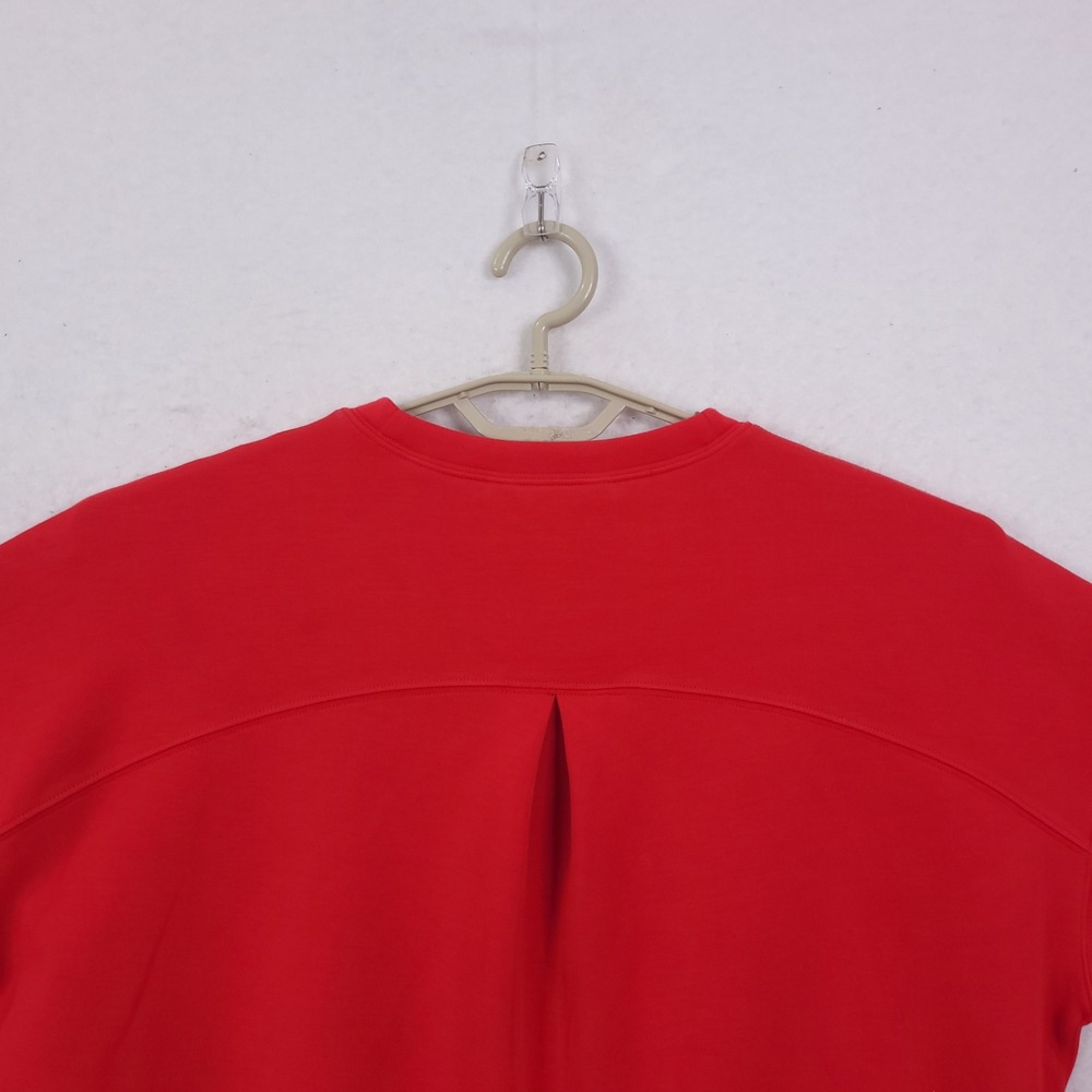 Spanx AirEssentials Crewneck Sweatshirt Medium Vibrant Red Pullover Casual Soft - Picture 15 of 16